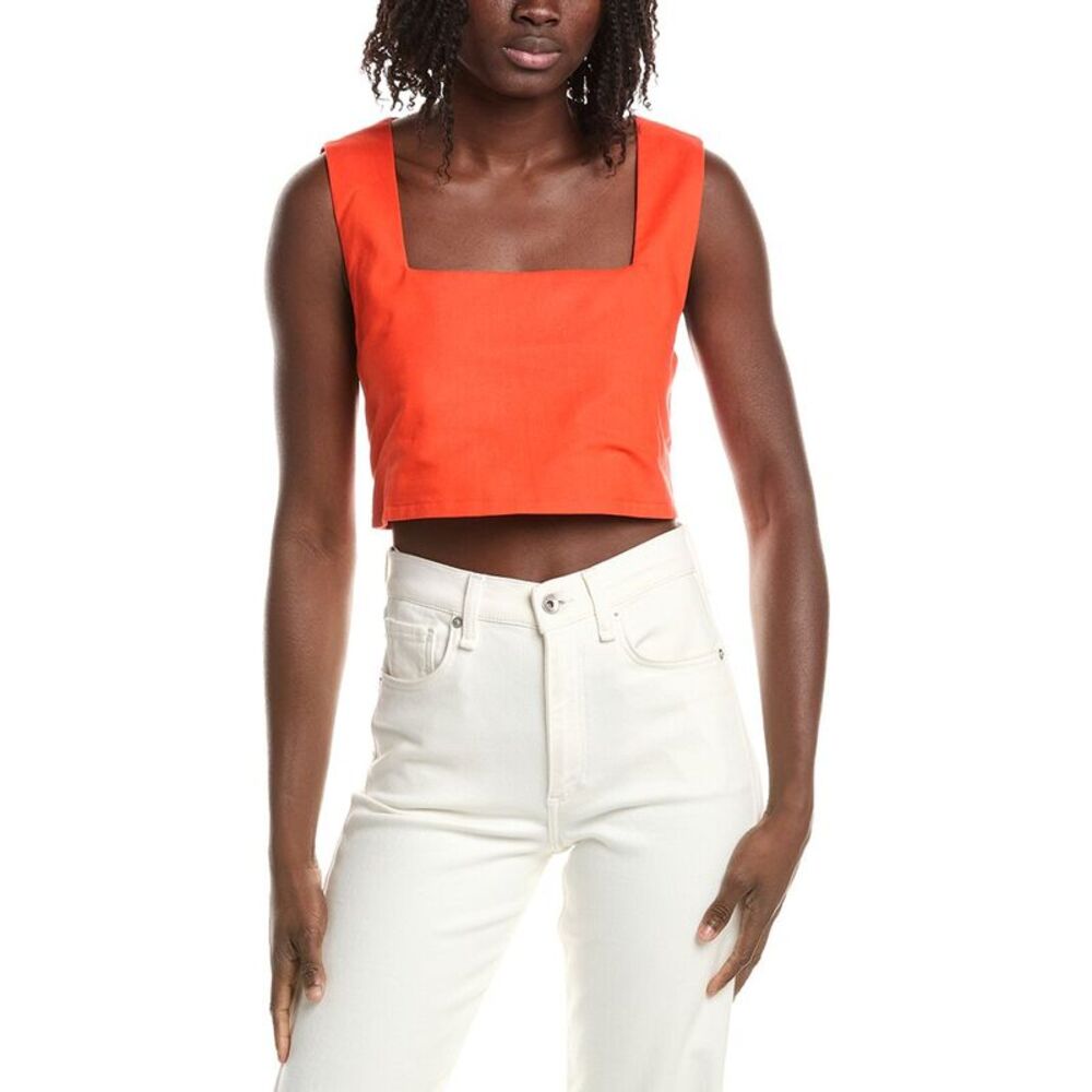 Reveriee Womens  Linen-Blend Sleeveless Top